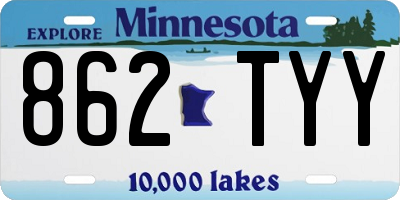 MN license plate 862TYY