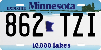 MN license plate 862TZI