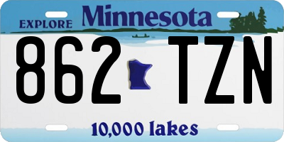 MN license plate 862TZN