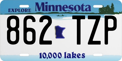 MN license plate 862TZP