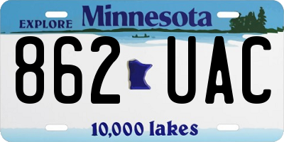 MN license plate 862UAC