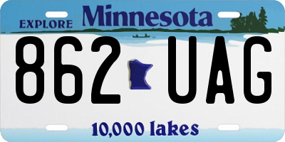 MN license plate 862UAG