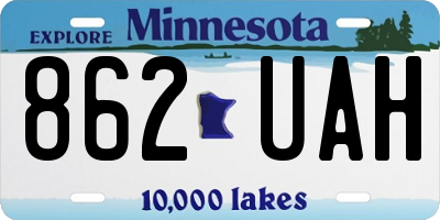 MN license plate 862UAH