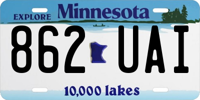 MN license plate 862UAI