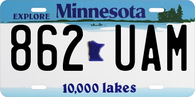 MN license plate 862UAM