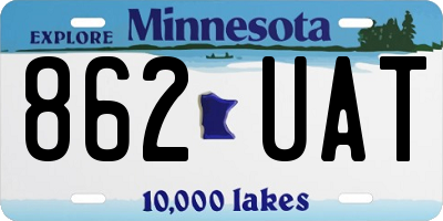 MN license plate 862UAT