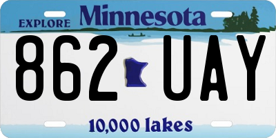 MN license plate 862UAY