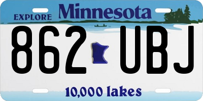MN license plate 862UBJ