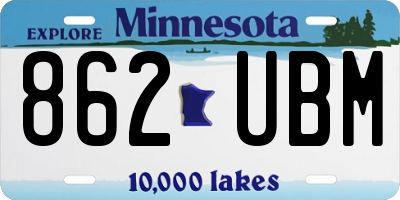 MN license plate 862UBM