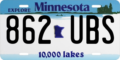 MN license plate 862UBS