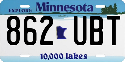 MN license plate 862UBT