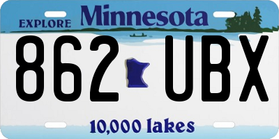 MN license plate 862UBX
