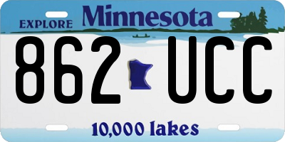 MN license plate 862UCC