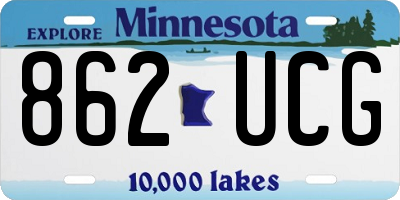 MN license plate 862UCG