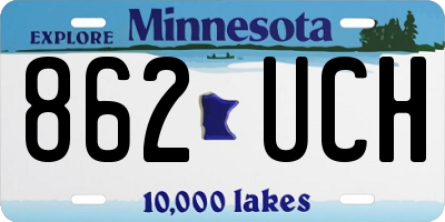 MN license plate 862UCH