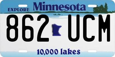 MN license plate 862UCM