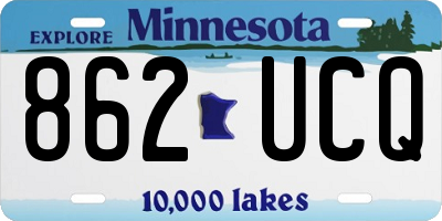 MN license plate 862UCQ