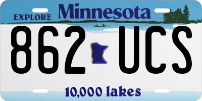 MN license plate 862UCS