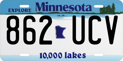 MN license plate 862UCV