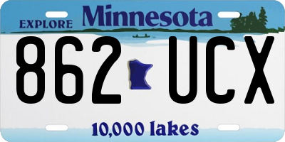 MN license plate 862UCX