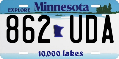 MN license plate 862UDA