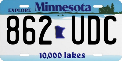 MN license plate 862UDC