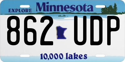 MN license plate 862UDP