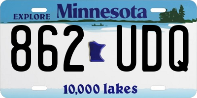 MN license plate 862UDQ