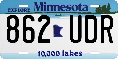 MN license plate 862UDR