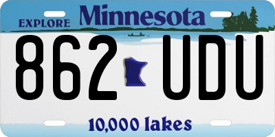 MN license plate 862UDU