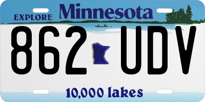 MN license plate 862UDV