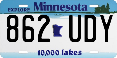 MN license plate 862UDY