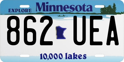 MN license plate 862UEA