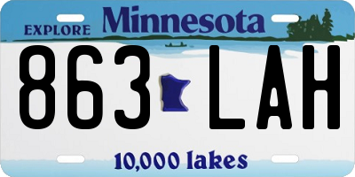 MN license plate 863LAH