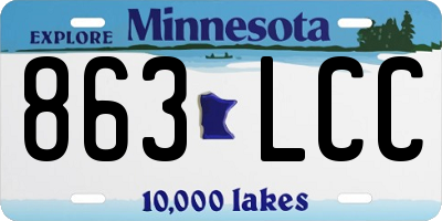 MN license plate 863LCC