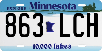MN license plate 863LCH