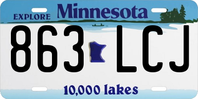 MN license plate 863LCJ