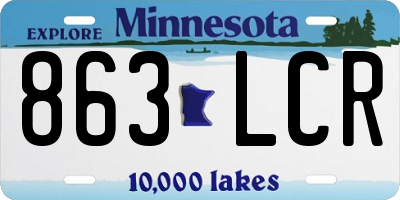 MN license plate 863LCR