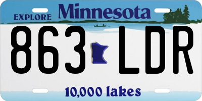 MN license plate 863LDR