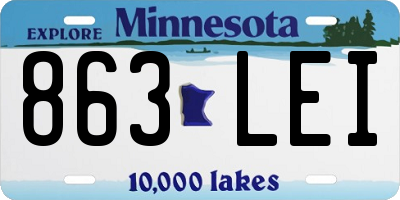 MN license plate 863LEI