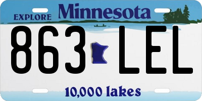 MN license plate 863LEL