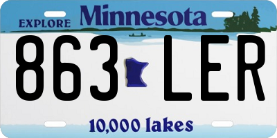 MN license plate 863LER