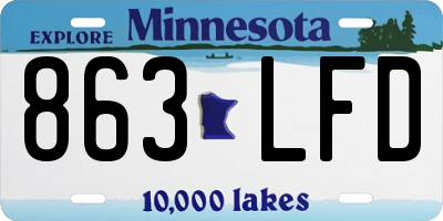 MN license plate 863LFD