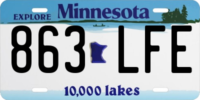 MN license plate 863LFE