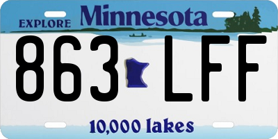 MN license plate 863LFF