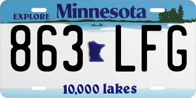 MN license plate 863LFG