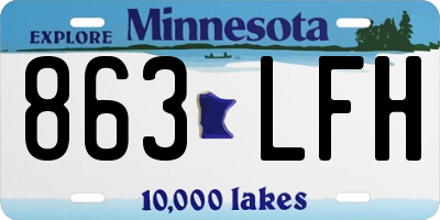 MN license plate 863LFH