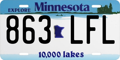 MN license plate 863LFL