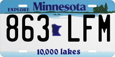 MN license plate 863LFM