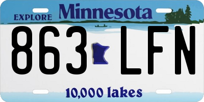 MN license plate 863LFN